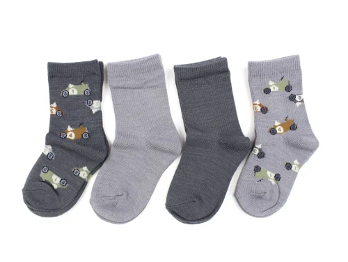 Name It iron gate strømper uld/bomuld (4-pack)